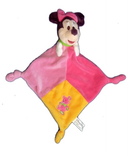 Doudou plat minnie rose - plat,