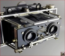 Appareil klapp Stéréo Baudry Isographe "Iso-Roll-Film" Berthiot Flor Leitz Fofer