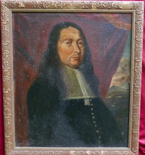 Portrait d'un Homme d'Epoque Louis XIV Huile/Toile du début du XVIIIème siècle