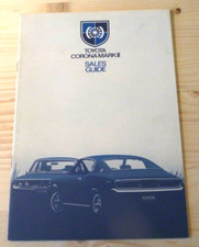 ? Brochure Auto TOYOTA CORONA MK2 MARK II SALES GUIDE Prospekt English Folder