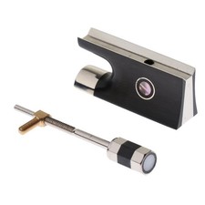 Grenouille d'archet de violon en bois naturel avec glissière en nacre,