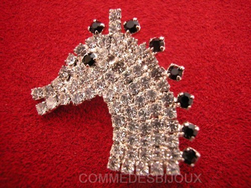Broche face hippocampe - broche, "face