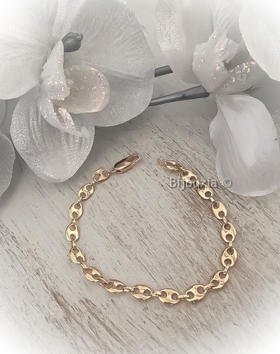 Bracelet maille grain café - bracelet, de