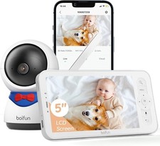 BOIFUN Baby Monitor 5S : 1080P, PTZ 360°, App & Moniteur LCD 5" - SCELLÉ