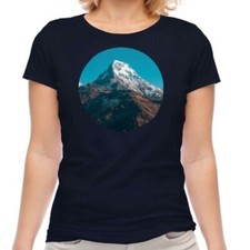 Himalaya Mountain Femmes T-Shirt Cadeau Nature Blur