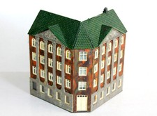 HELJAN HO B-463 MAQUETTE BANQUE, MAISON D'ANGLE IMMEUBLE VILLE 5 FACADES, DECOR