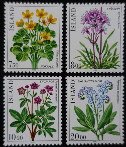 Timbres islande fleurs - d',