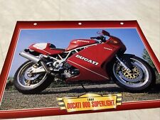 Ducati 900 Desmo Superlight 1992 fiche carte moto passion collection Atlas