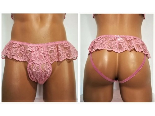 Culotte dentelle rose - en,