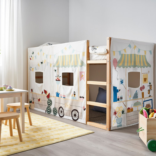 Rideau lit ikea kura - rideau,