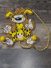 Spirou - Marsupilami - Ancien Porte manteau en Bois - Disney - Vilac - Années 90