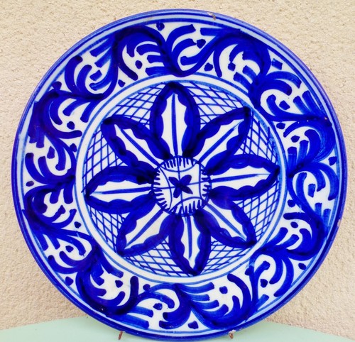 China blue earthenware wall - blue,