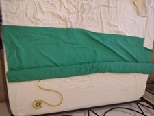 Coupon tissu tergal vert 600x140 cm (environ tache début rouleau)