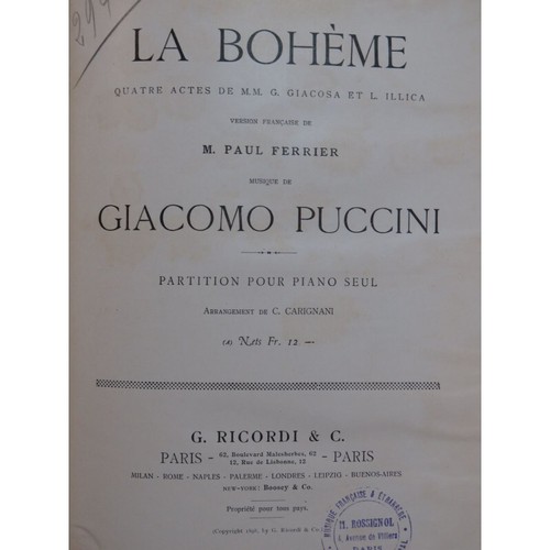 Puccini giacomo bohème - puccini,