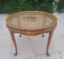 Guéridon Canné Style Chippendale Vintage