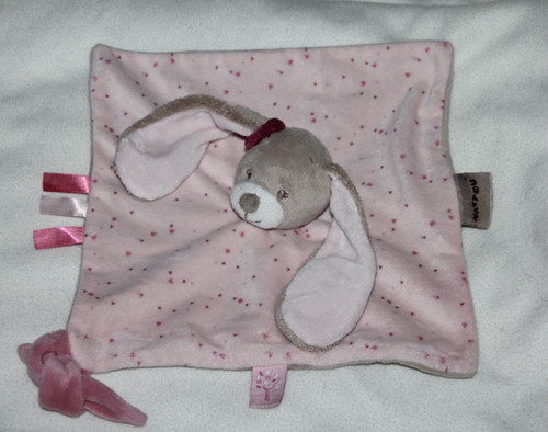 Doudou nattou lapin nina plat - nattou,