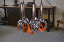 Suspension design métal chromé en cascade de MASSIVE 1960's