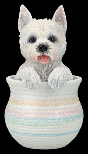 Figur chien westie peinte - chien,