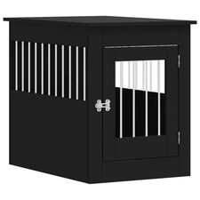 Meuble de cage pour chiens 55 x 80 x 68 cm bois d'ingénierie noir Helloshop26 0