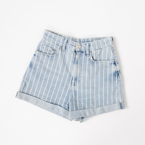 Short jean rayé taille - short,