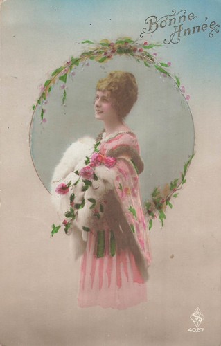 Bonne annee femme manchon - annee,