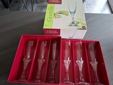 6 flute a champagne en CRISTAL D'ARQUES modèle Granville  