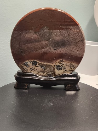 Picture jasper crystal - picture, round