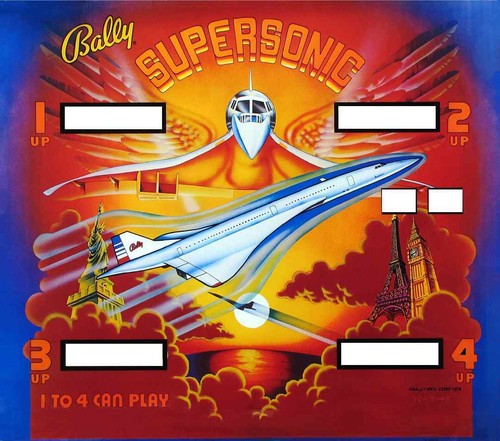 Bally supersonic pinball - bally,