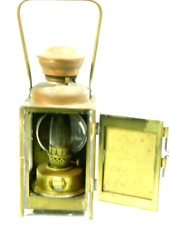 ANCIENNE LANTERNE BUTIN LAMPE A PETROLE LOCOMOTIVE GARE SNCF BRONZE OIL LAMP