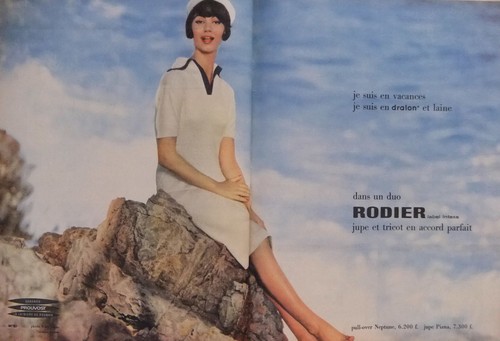 Publicité 1958 jupe tricot - publicitÉ,
