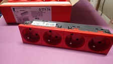 Legrand 77174 - Prise Quadruple MOSAIC détrompée ROUGE multi-support