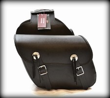 Sacoches cavaliéres en Cuir Simple modéle pour moto custom harley shadow virago