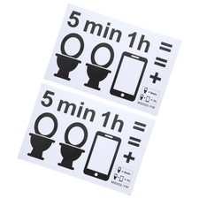  2 Sheets Stickers Abattant Wc Autocollant Autocollants Muraux De Salle Bains