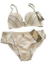 Ensemble Lingerie - Femme - Soutien Gorge - Shorty - Elyne - Satin - Blanc