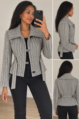 Veste mango chevrons noir - mango, &