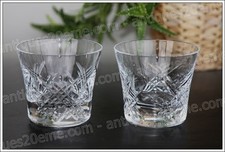 Set 2 verres à whisky en cristal de Baccarat modèle Stella - Whiskey glasses