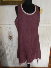 Robe longue 100% lin mauve