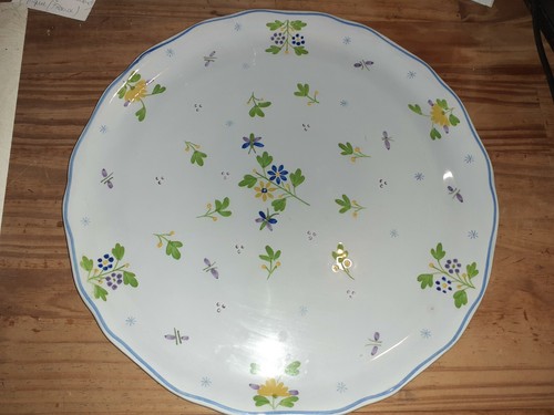 Plat rond longchamp bleu - rond,