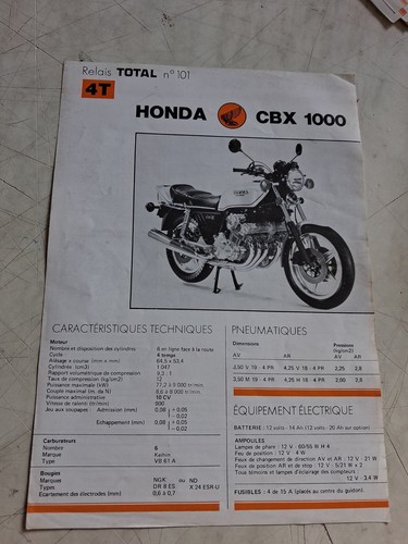 Honda cbx1000 1000 cbx fiche - 1000,