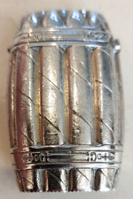 N°3 Pyrogène Ancien  Boite Allumettes Vesta Case Match  Box Argent Massif Silver