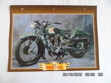 CARTE FICHE MOTO PEUGEOT P 135 S 1938