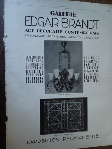 Edgar brandt ferronnerie - edgar, d'art