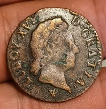 louis XV ♦ 1/2 SOL ♦ 1770 S ♦ Reims ♦ BRONZE RARE !