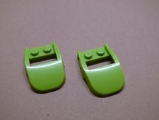 Lego 2 lime Wedge 4 x 3 Cut