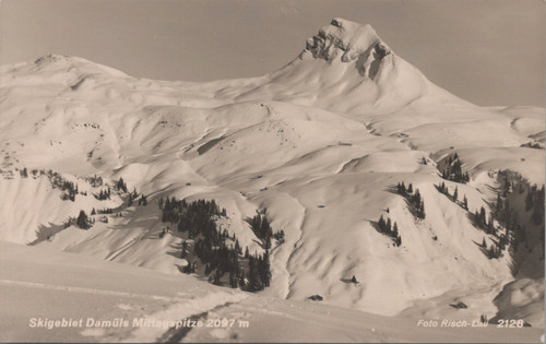 Carte postale domaine skiable