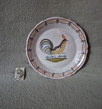 Assiette en faïence Coq