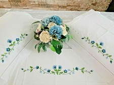 Spectaculaire drap brodé