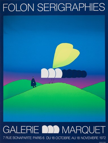 Folon affiche sérigraphie - folon,