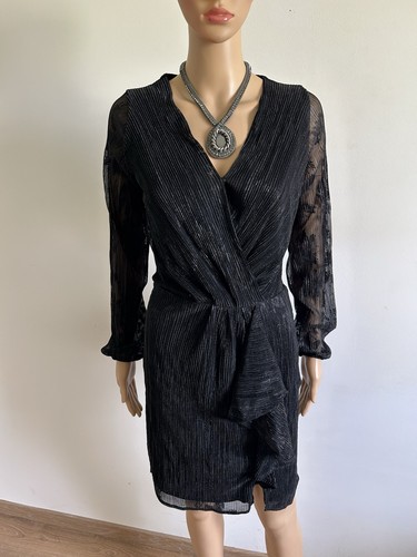 Robe noire brillante à - noire, et