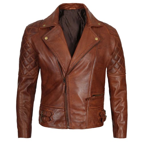 Blouson motard café - de,